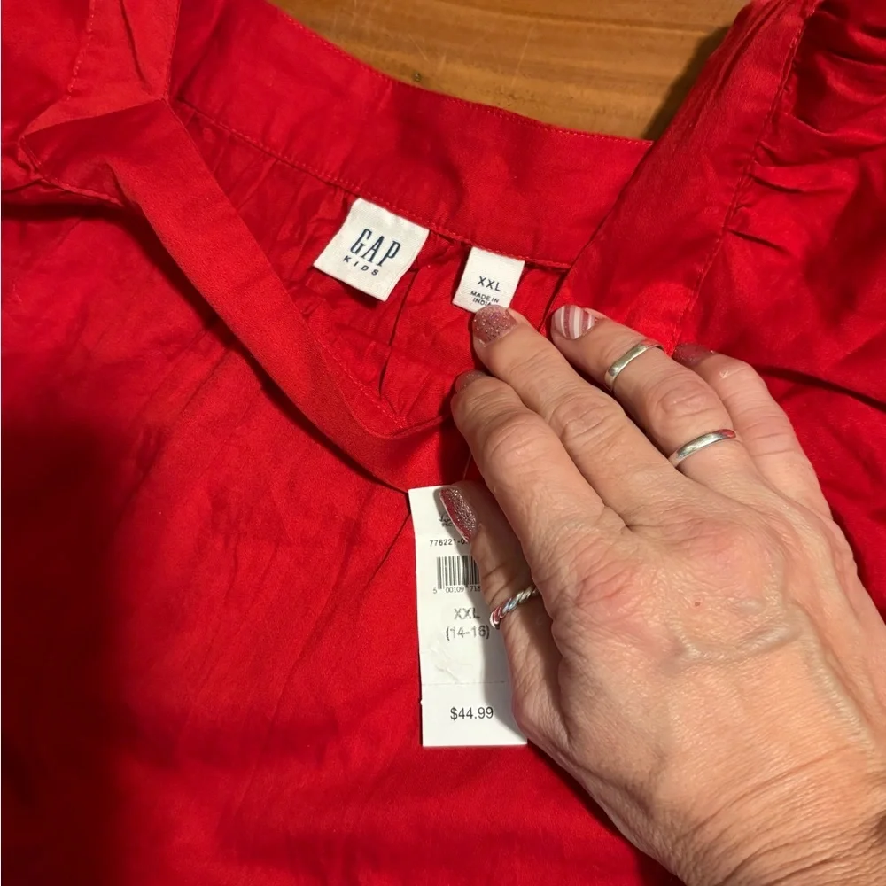 NWT GAP Kids Red Tiered Long Sleeve Dress – XXL‎ (14–16) k2